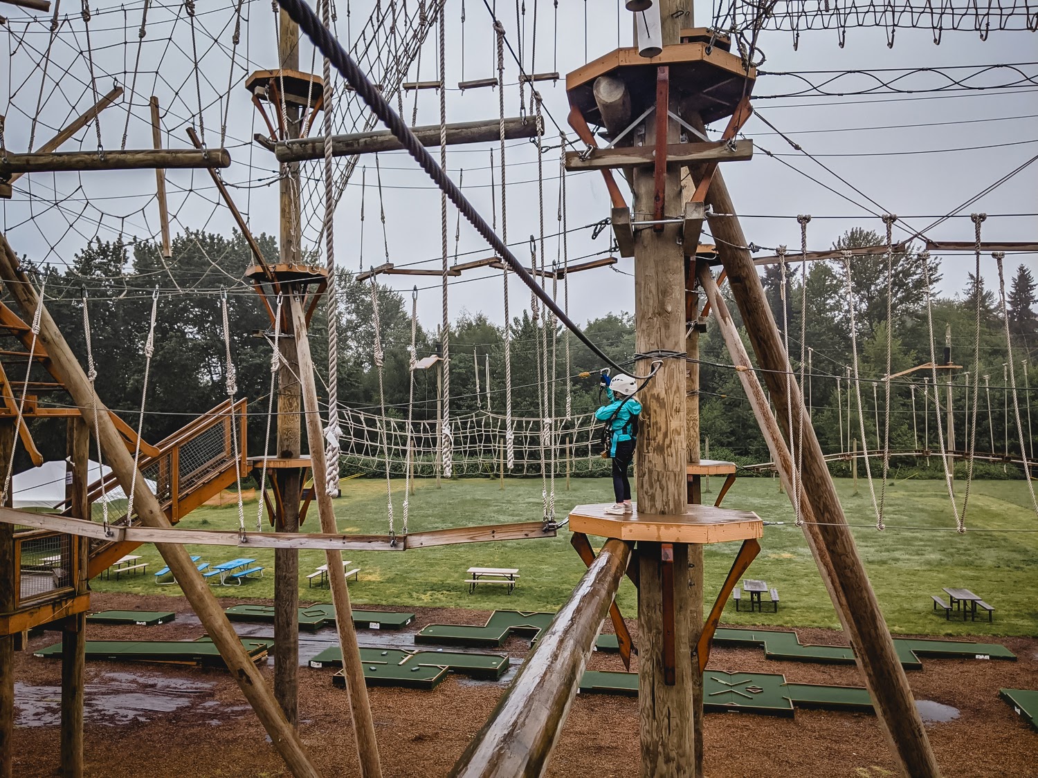 High trek ropes course