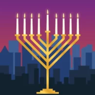 Menorah lighting Chabad of Central Cascades