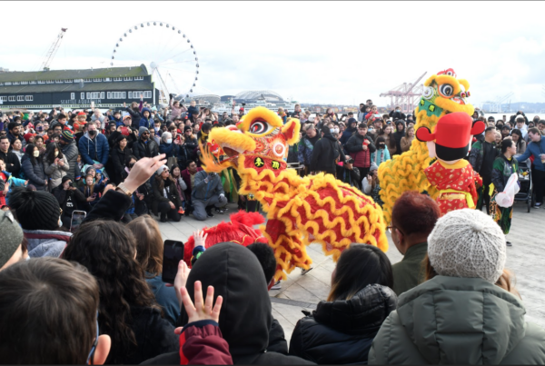 Lunar New Year Seattle and the Mak Fai lion dance on Seattle waterfront