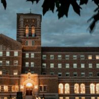 St. Edward lodge at night source FB